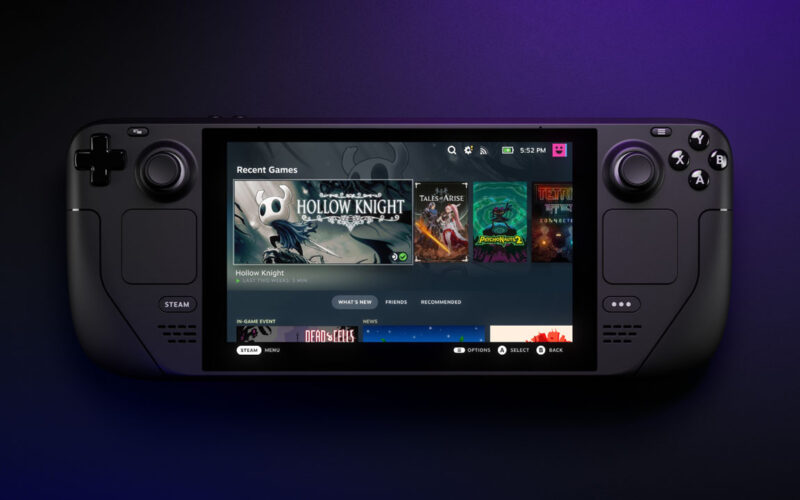 Steam Deck's front view