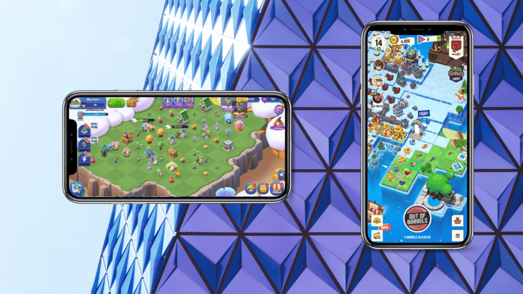 Merge Games front of a pyramid