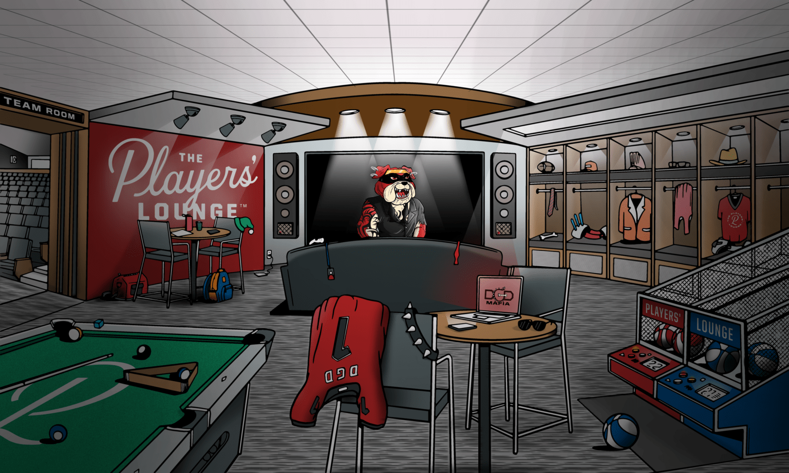 Players' Lounge platformuna ait bir sanat tasarımı