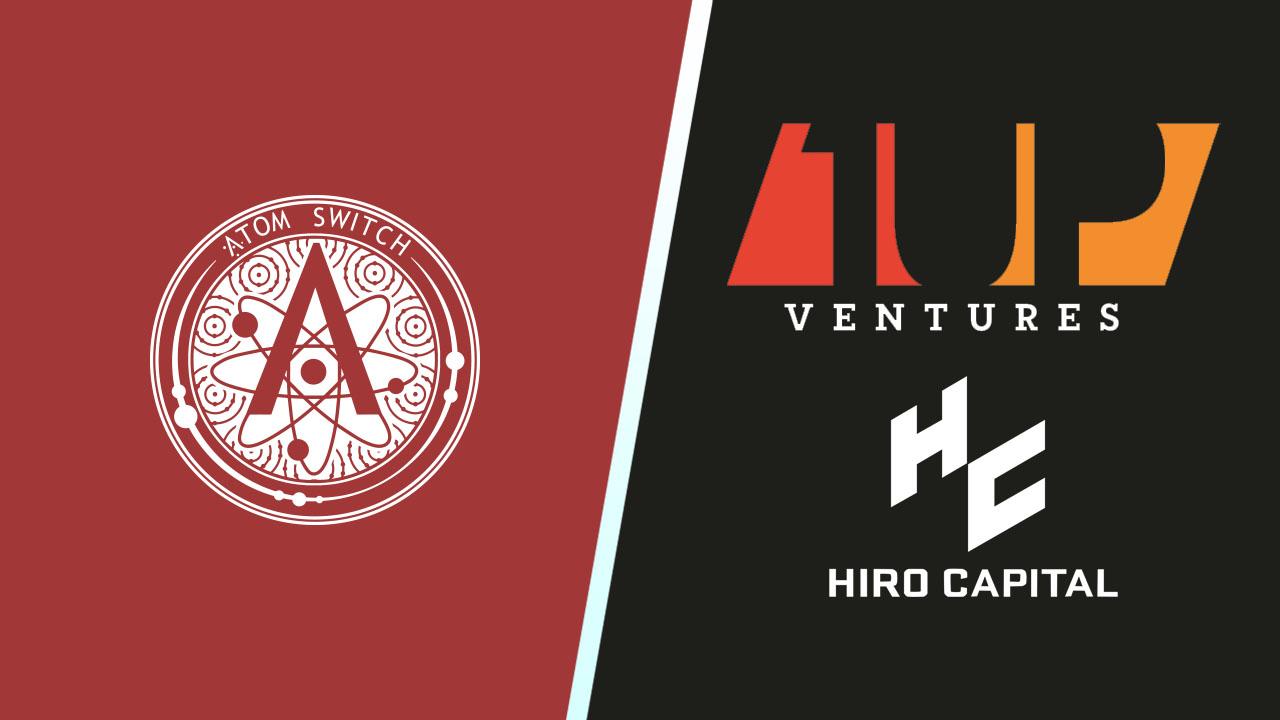 Atom Switch Hiro Capital and 1up Ventures logos
