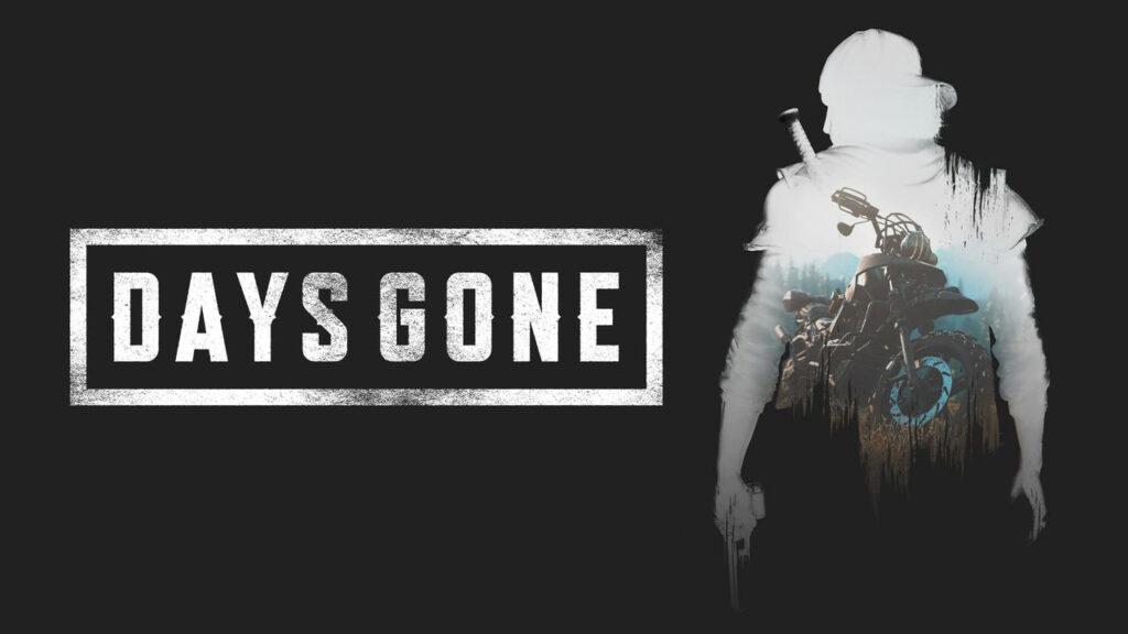 Days Gone logo and Saint John's silhoutte on a gray background