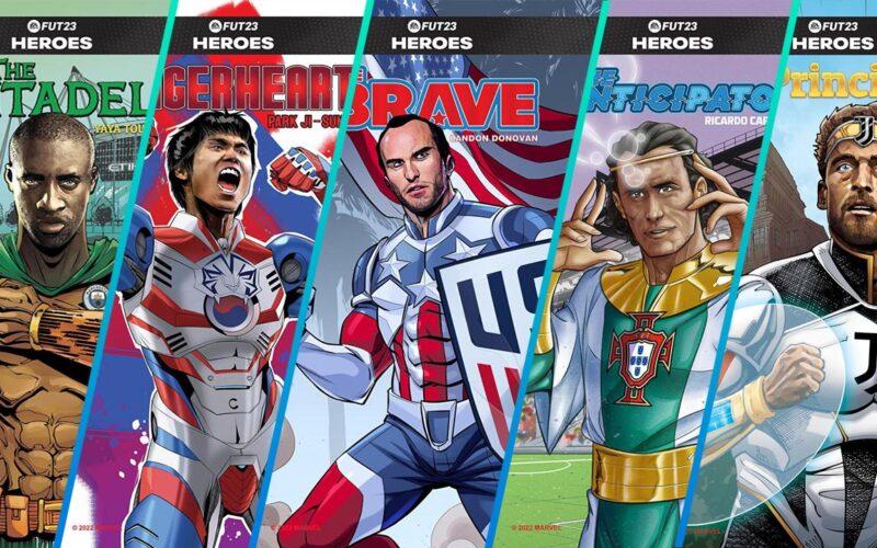 Football legends drawn as new and unique Marvel superheroes