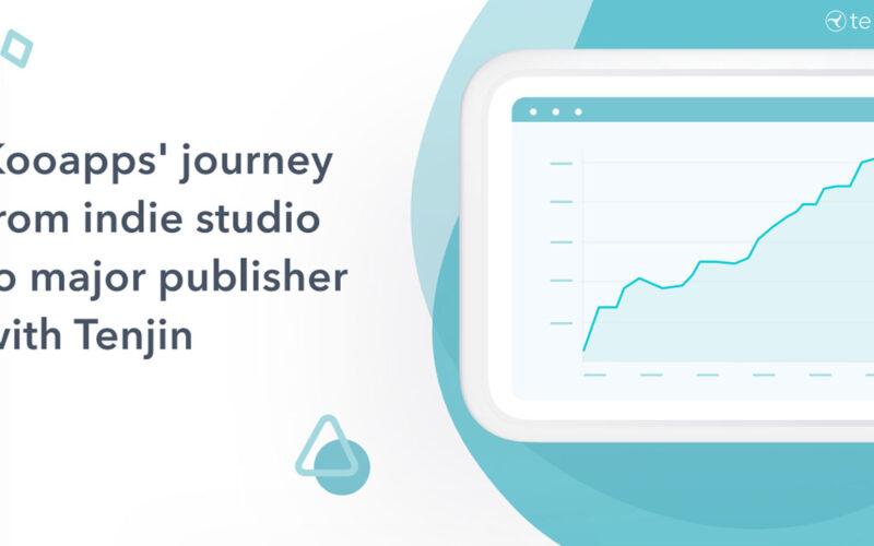 A graphic showing growth with Kooapps and Tenjin names
