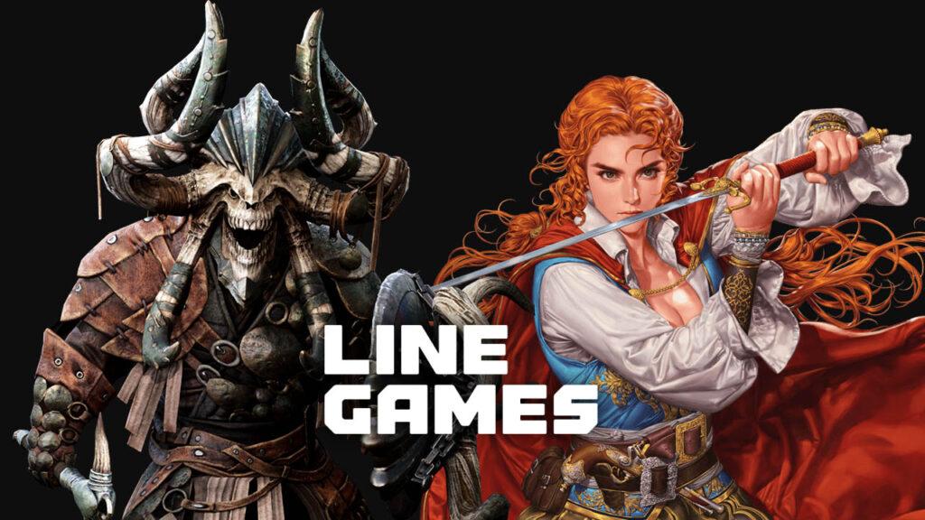 Line Games' two characters posing, ready for battle