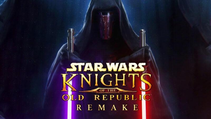 Star Wars: Knights of the Old Republic remake logosunun arkasında duran bir jedi