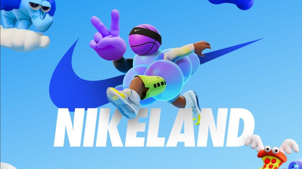 Nikeland Logosu ve etrafında Roblox karakterleri