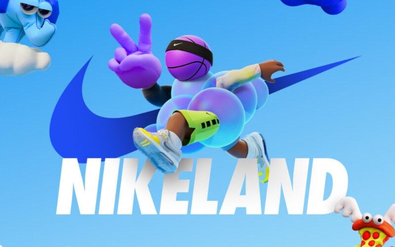 Nikeland Logosu ve etrafında Roblox karakterleri