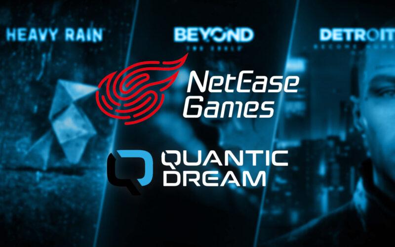 Arka planda Quantic oyunlarıyla NetEase Games ve Quantic Dream logoları