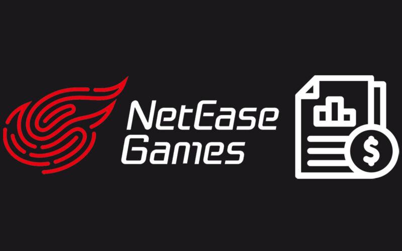 NetEase logo on a dark background with a financial report image
