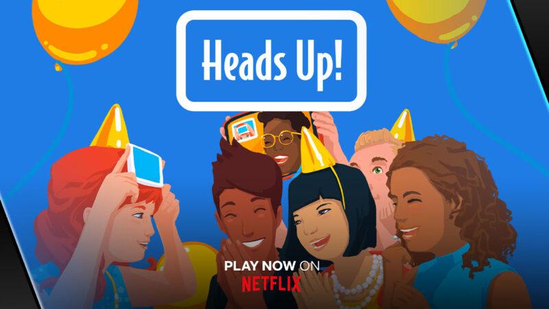A group of people playing Netflix Heads Up