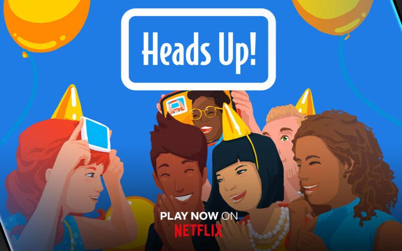 A group of people playing Netflix Heads Up