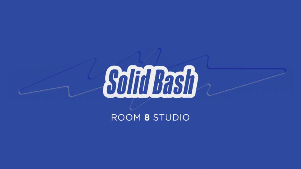 Solid Bash's logo on a blue background