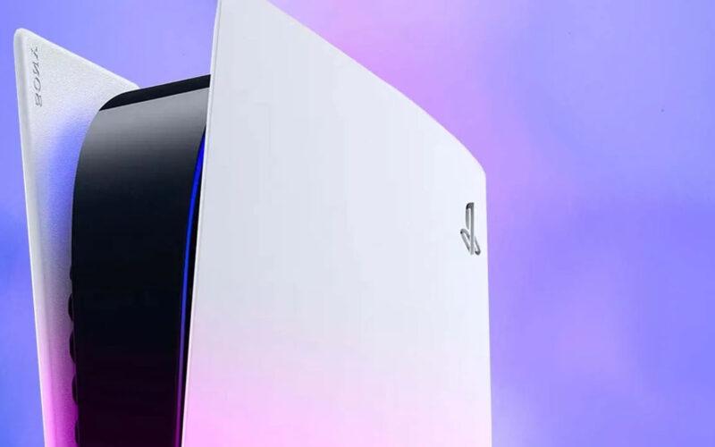 The top side of a Sony PlayStation 5