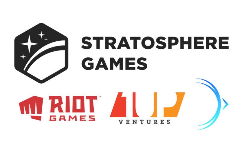 Stratosphere Games Riot Games 1Up Ventures, Skycatcher logos