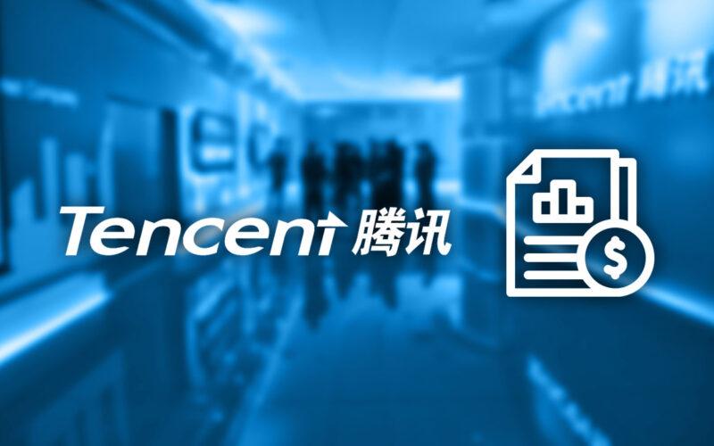 Tencent's logo side by side with a report image