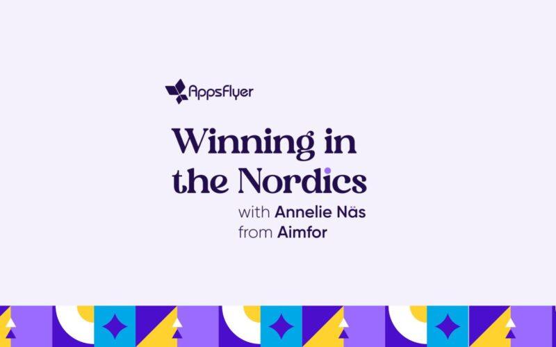 AppsFlyer and Podcast logo on powder color background