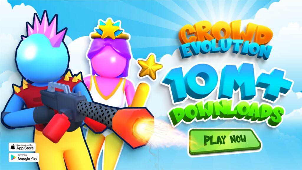 Crowd Evolution karakterleri ve logosu