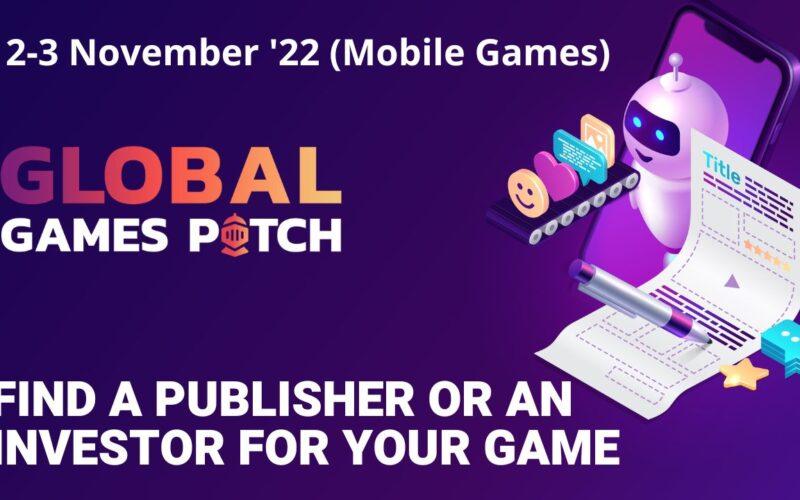 Global Games Pitch dates and logo on the purple background