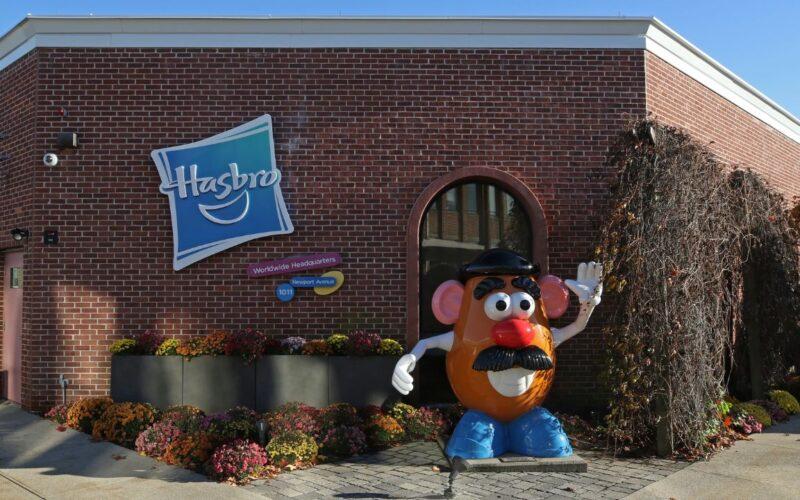 Hasbro HQ with a Toy Story character