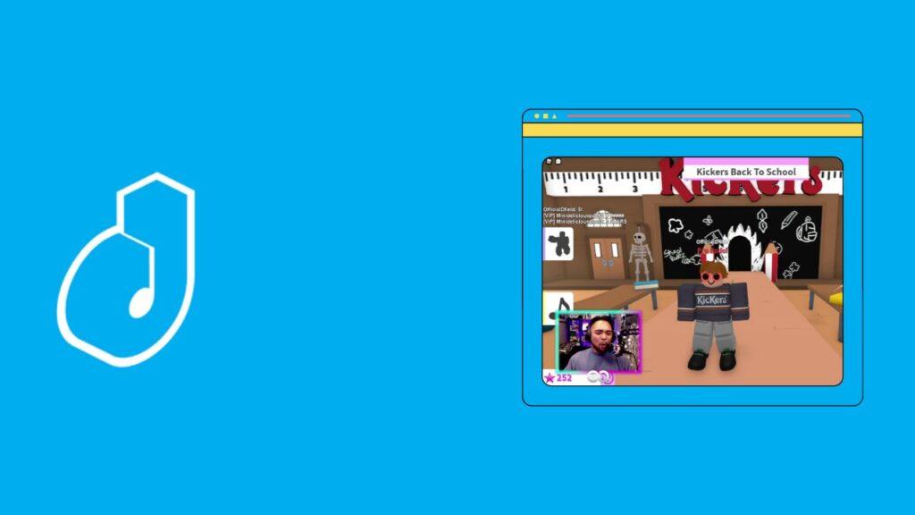 Dubit logo and a live stream on the blue background.