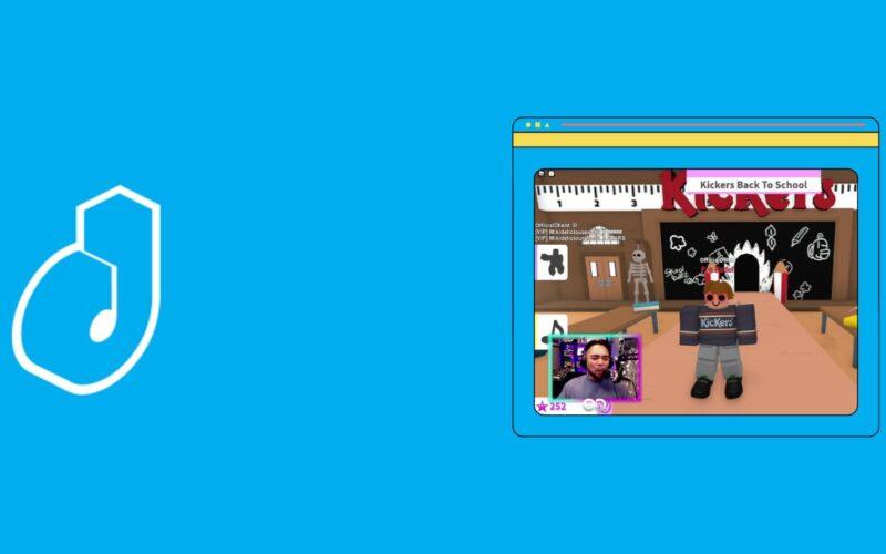 Dubit logo and a live stream on the blue background.