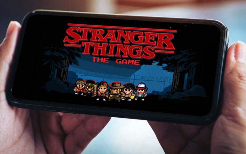 Netflix Games' Stranger Thing mobile game played on the smartphone