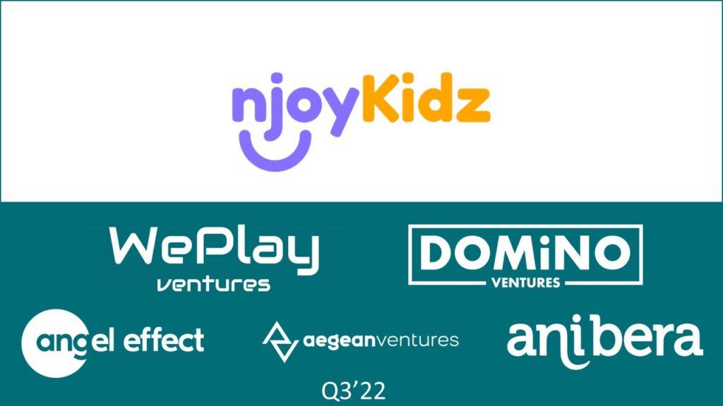 njoykidz, weplay ventures ve diğer yatırım yapan şirketlerin logoları