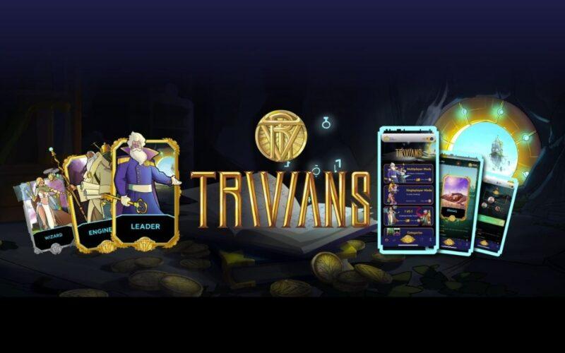 Trivians logosu ve karakterlerinin olduğu kartlar koyu mavi arkaplanda