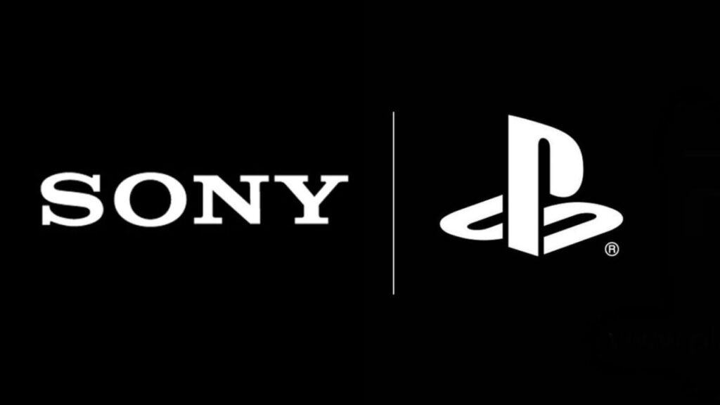 Sony ve PlayStation logoları siyah arka plan üzerinde