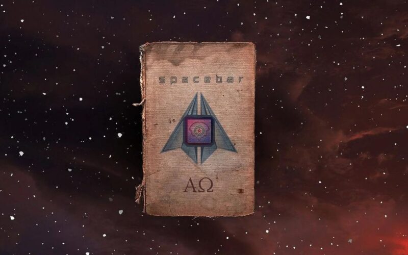 Uzay görseli üzerinde Spacebar parşömeni