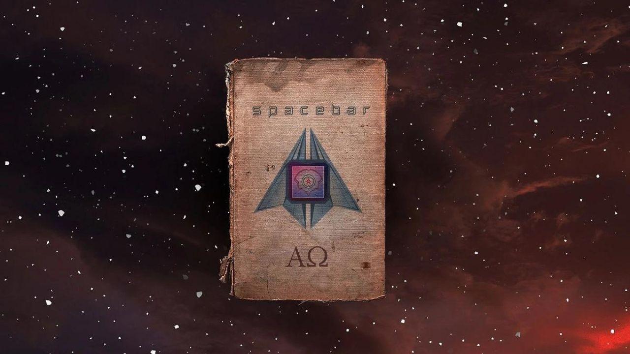 Uzay görseli üzerinde Spacebar parşömeni