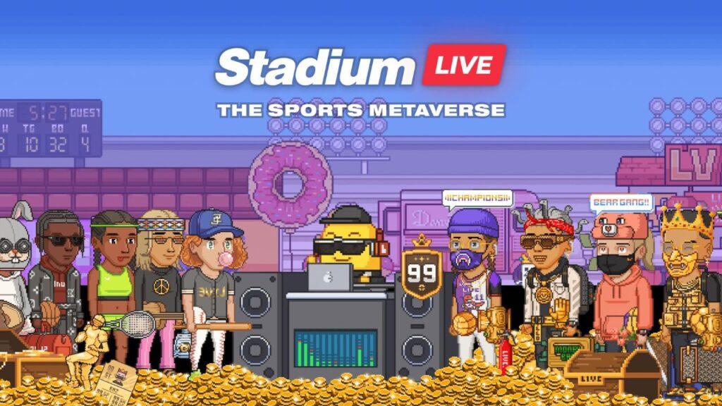 Stadium Live karakterleri Pixel Art formatında kameraya bakıyor