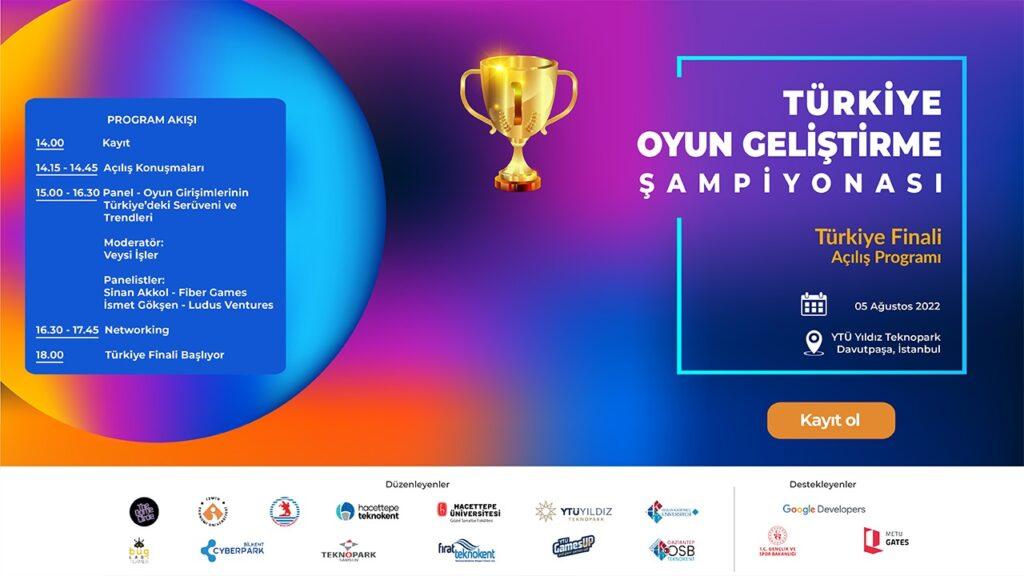 Renkli arka plan üzerinde etkinliğe ait program akışı