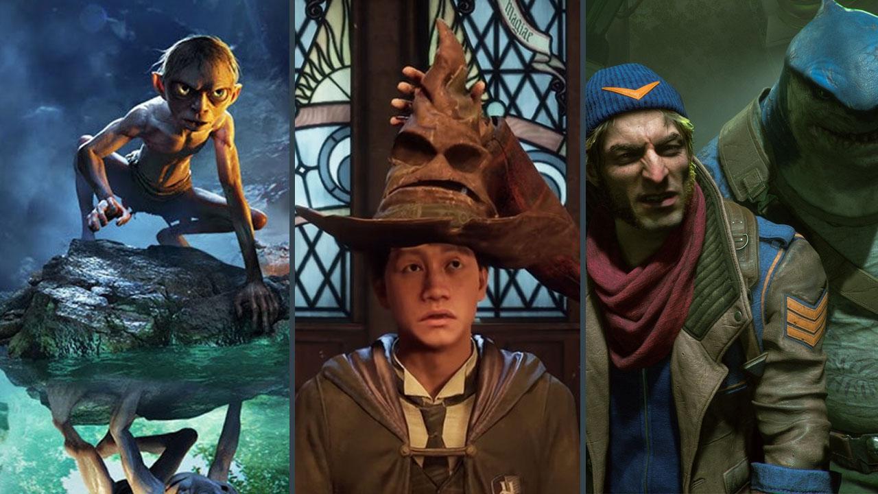 Solda Gollum ortada Hogwarts öğrencisi sağda Suicide Squad