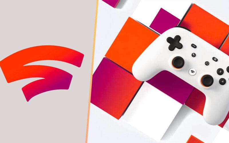 Google Stadia contoller and Stadia logo