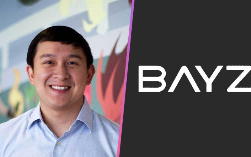 Kevin Lin headshot on the left, BAYZ Web3 logo on the right