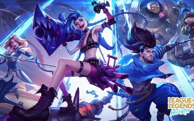 League of Legends Wild Rift champions - Jinx, Yasuo Blitzcrank Teemo and Lux