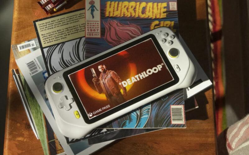 Logitech G Cloud Handheld Gaming showcasing a triple A game, Deathloop