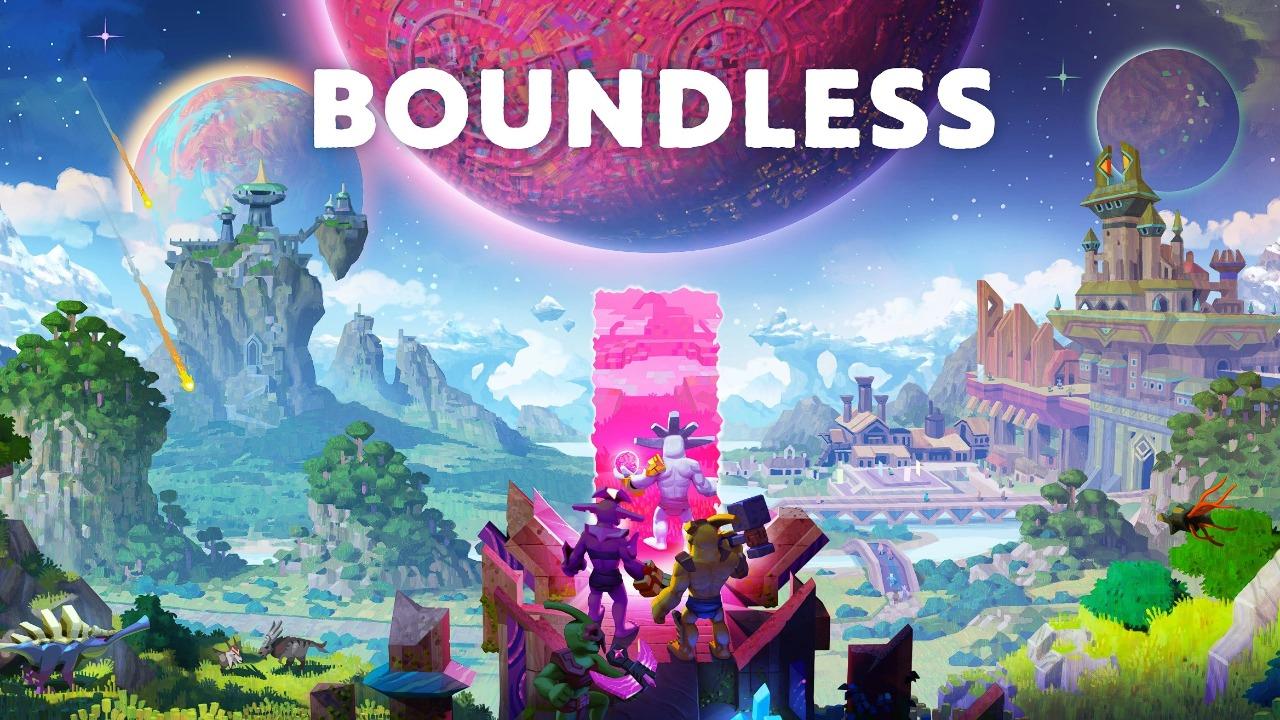 Boundless logosunun altında Boundless dünyası ve karakterleri