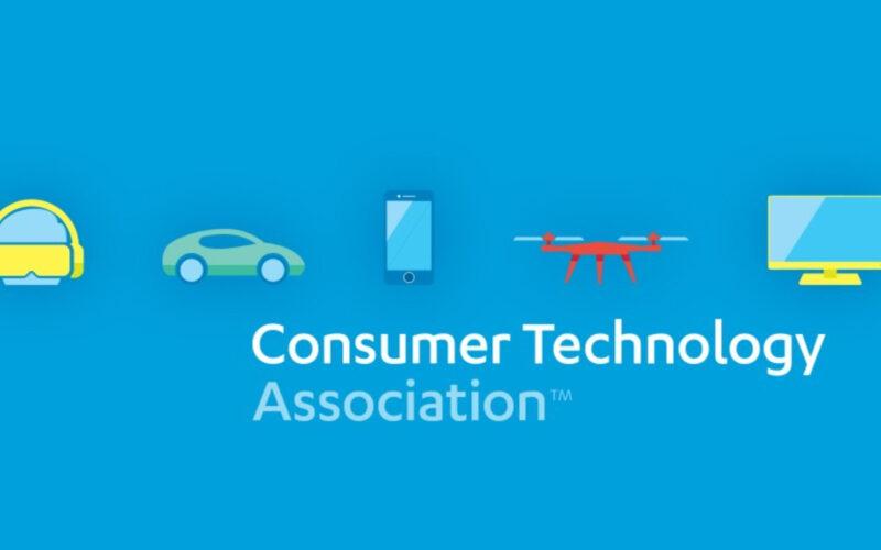 Consumer Technology Association logo over a blue background