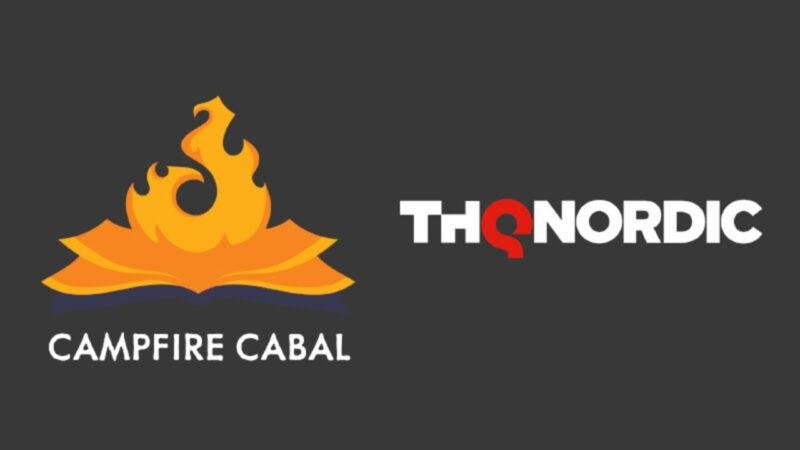 THQ Nordic ve Campfire Cabal logoları karanlık bir arka planda