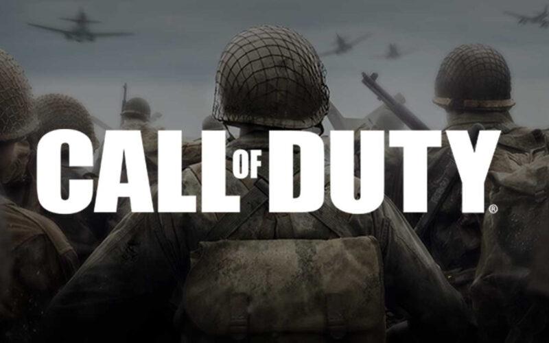 Call of Duty logosu ve arka planda askerler