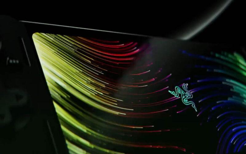 A close-up teaser image of the upcoming Razer Egde 5G