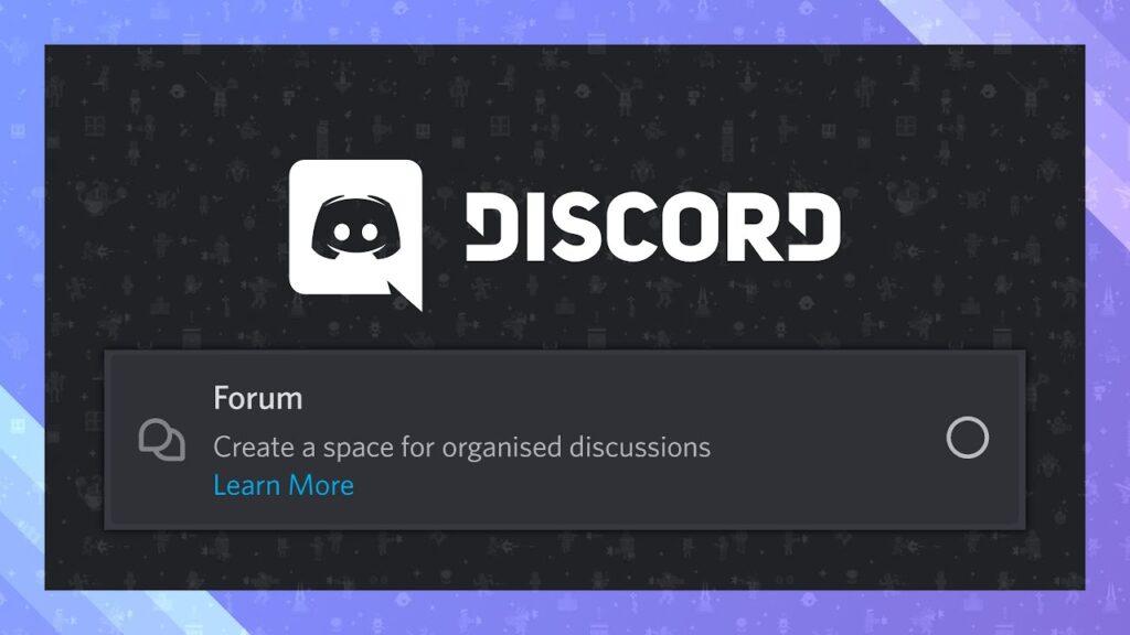 Discord logosunun altında forum seçeneği ve yazılar