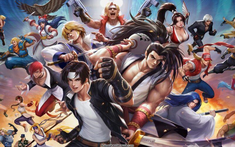Characters from SNK games look at the camera ready to fight