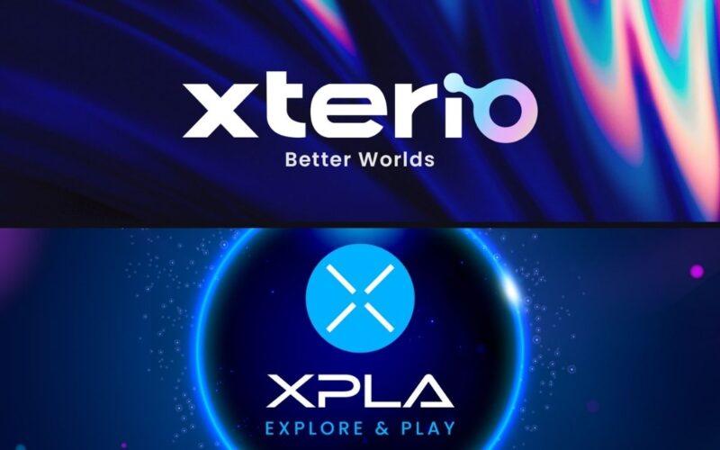 Xterio logo on top and XPLA logo on bottom