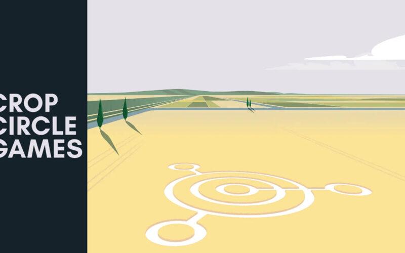 Crop Circle Games's logo on a crop field drawing
