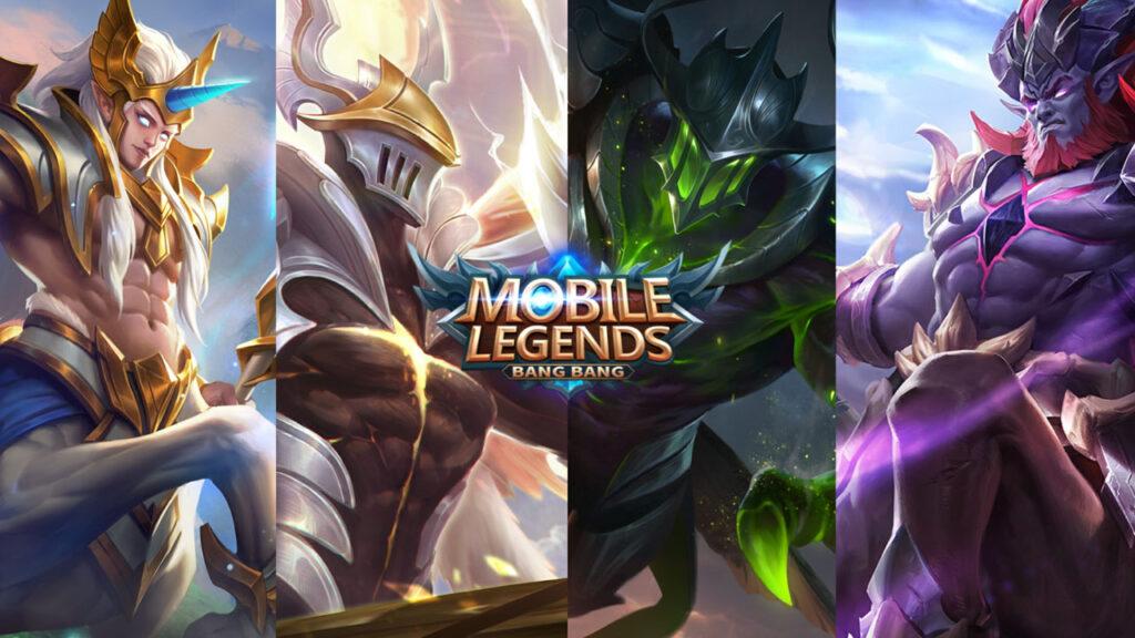 Four champions from mobile MOBA Mobile Legends Bang Bang.