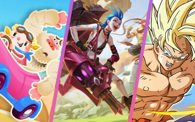 Two characters riding a car, Jinx from League of Legends and Goku from Dragonball Z side by side