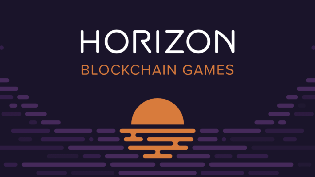 Horizon Blockchain Games logo over a dark background